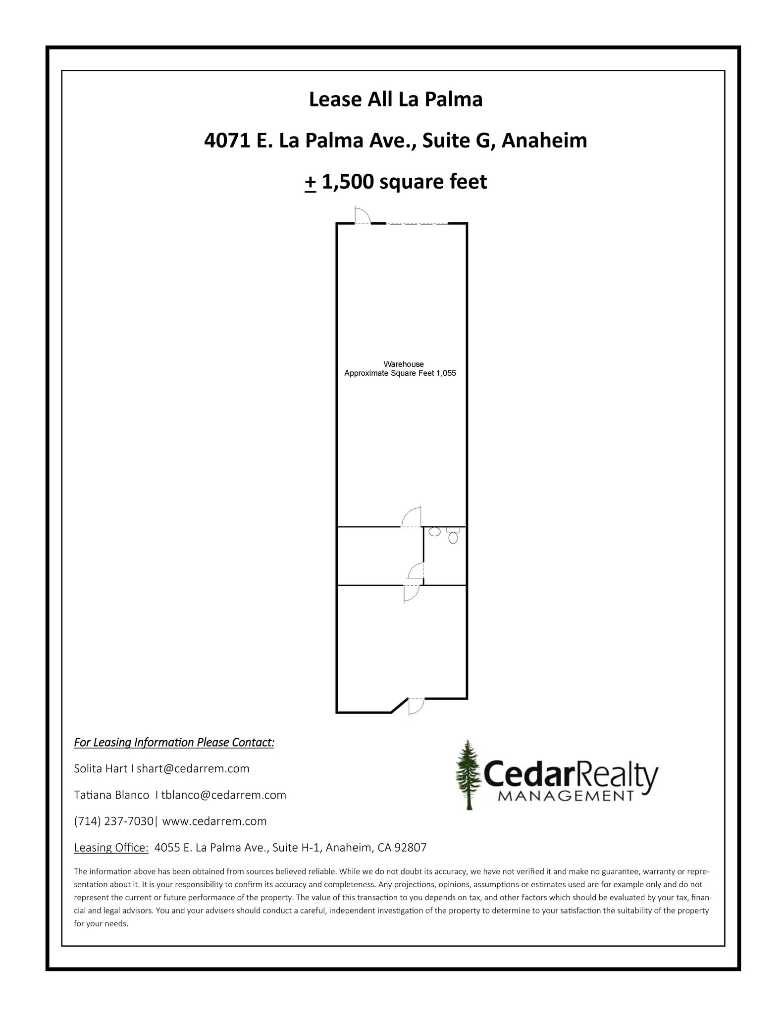 4071 E La Palma Ave, Anaheim, CA à louer Plan de site- Image 1 de 1