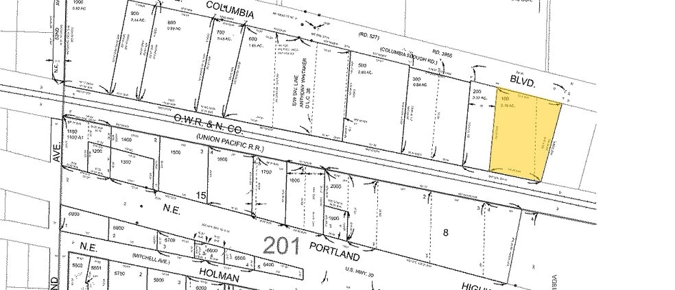 5650 NE Columbia Blvd, Portland, OR à vendre - Plan cadastral - Image 3 de 3