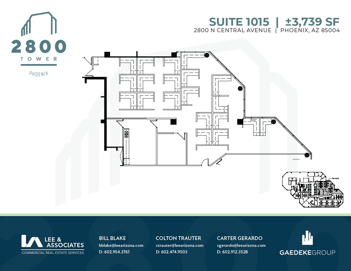 2800 N Central Ave, Phoenix, AZ for lease Floor Plan- Image 1 of 2