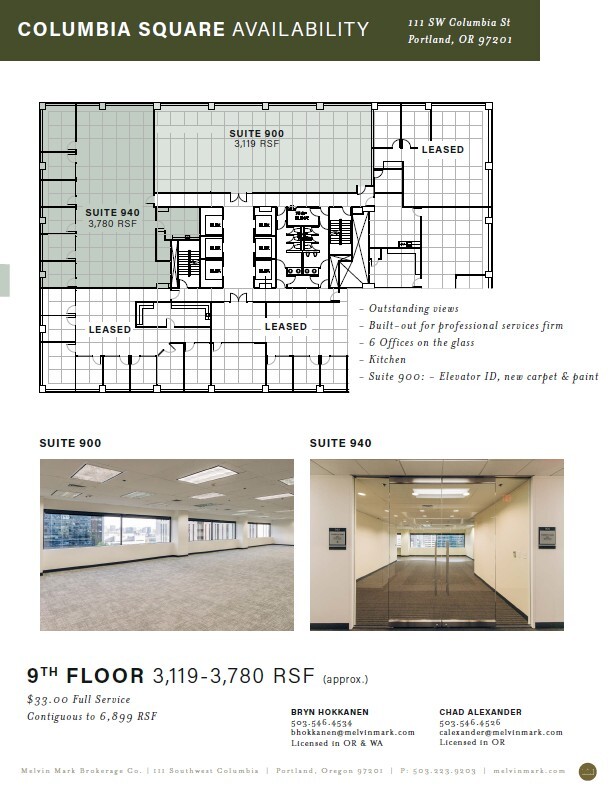 111 SW Columbia St, Portland, OR à louer Plan d’étage- Image 1 de 5