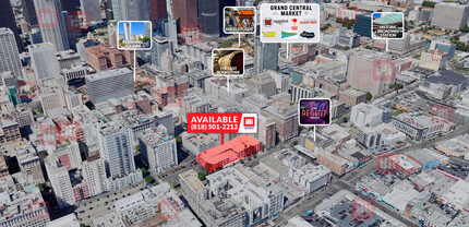 545-555 S Main St, Los Angeles, CA - aerial  map view