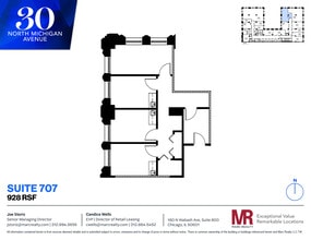 30 N Michigan Ave, Chicago, IL à louer Plan d’étage- Image 1 de 1