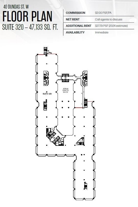 595 Bay St, Toronto, ON for lease Floor Plan- Image 1 of 1