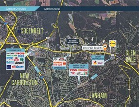 10210 Greenbelt Rd, Lanham, MD - AERIAL map view