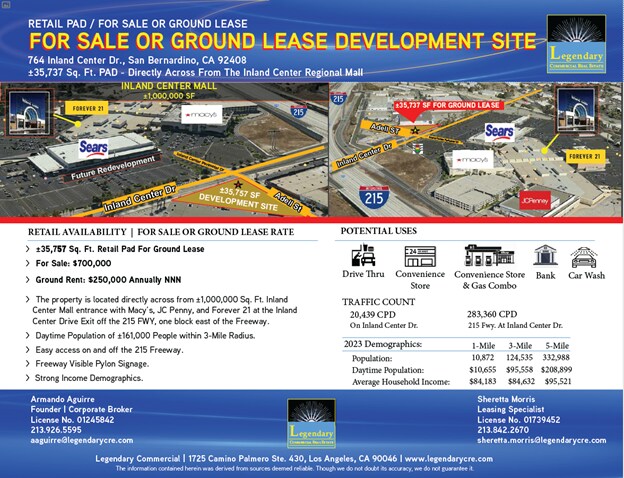 764 Inland Center Dr, San Bernardino, CA à louer - Photo du bâtiment - Image 2 de 7