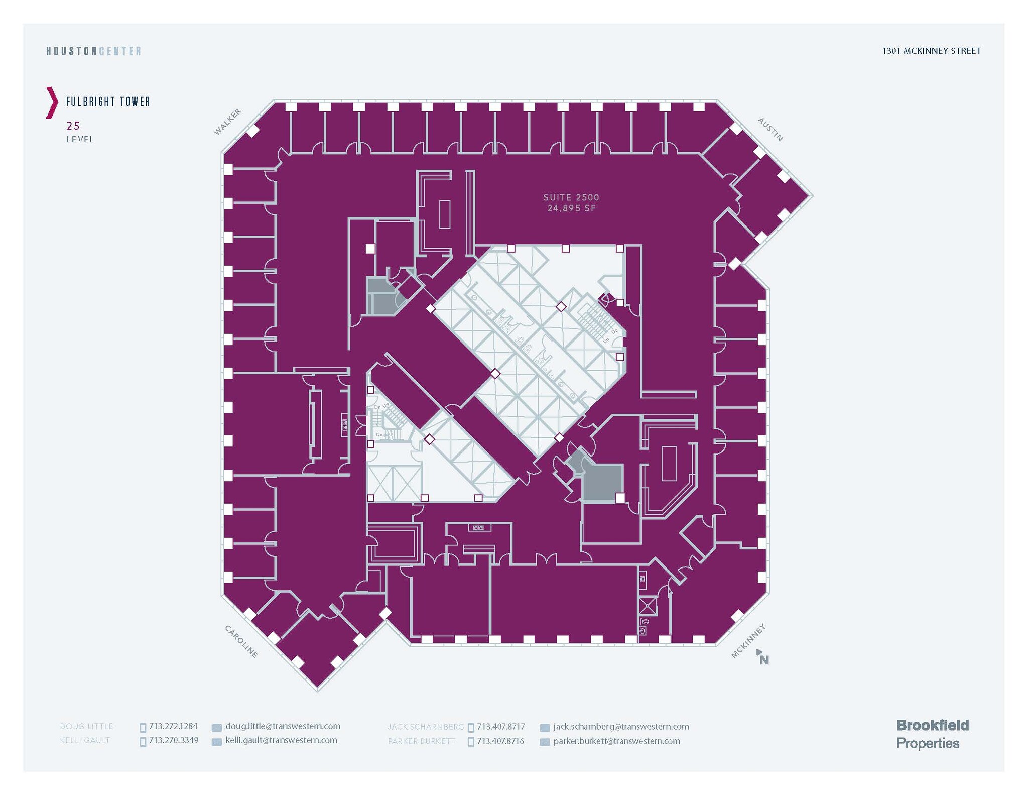 1301 McKinney St, Houston, TX à louer Plan d  tage- Image 1 de 1