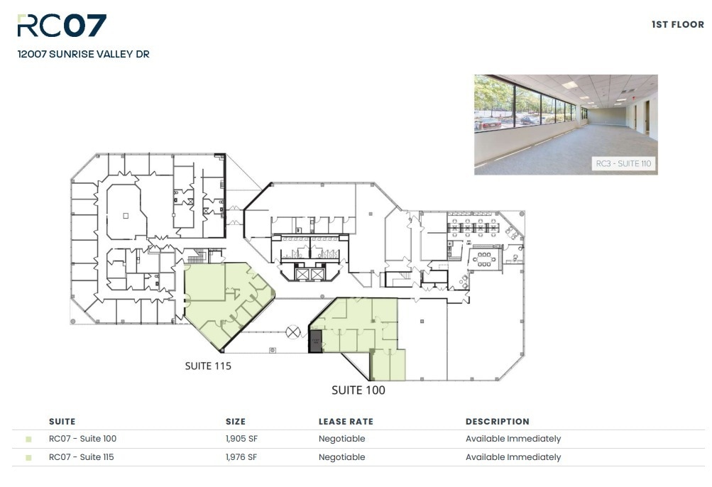 12001 Sunrise Valley Dr, Reston, VA à louer Plan d  tage- Image 1 de 1