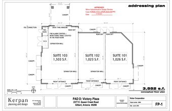 2343 E Queen Creek, Gilbert, AZ for lease Floor Plan- Image 2 of 6