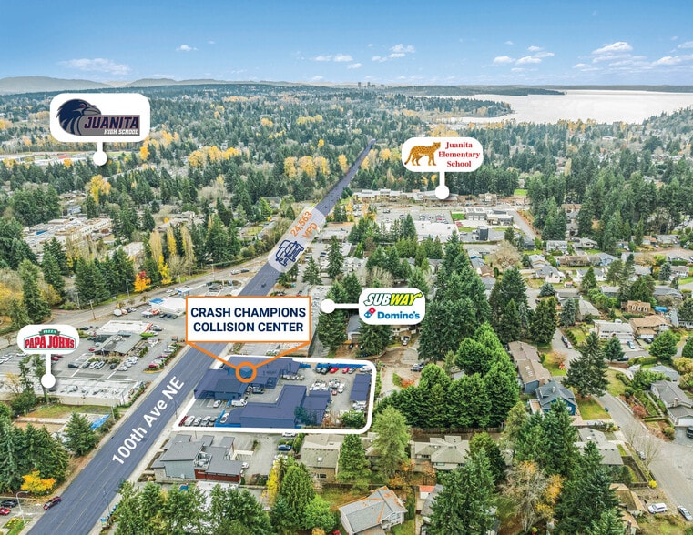 13511 100th Ave NE, Kirkland, WA à vendre - Aérien - Image 2 de 4