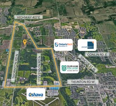 Thornton Rd N & Conlin Rd W Rd W, Oshawa, ON - AÉRIEN  Vue de la carte