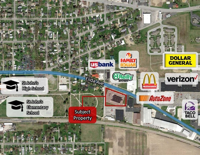 940 Elida Ave, Delphos, OH à louer - Aérien - Image 3 de 8
