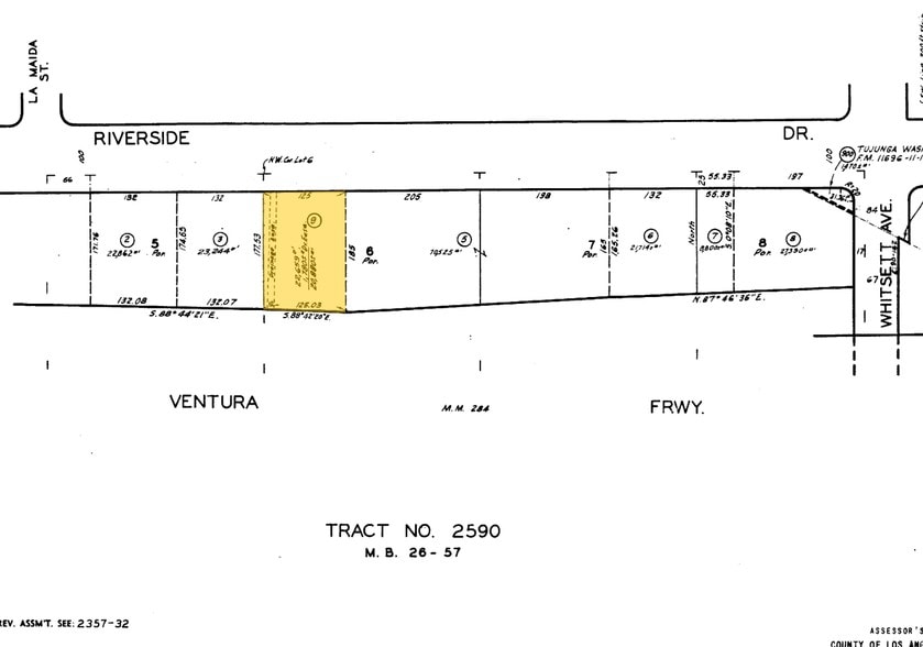 12626 Riverside Dr, Valley Village, CA for lease - Plat Map - Image 2 of 6