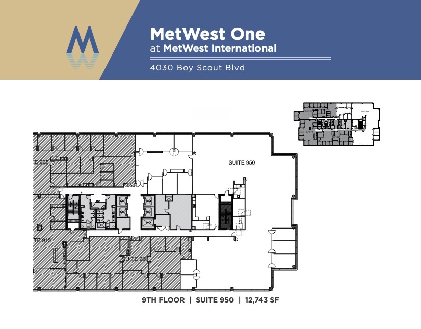 4010 W Boy Scout Blvd, Tampa, FL à louer Plan d’étage- Image 1 de 1