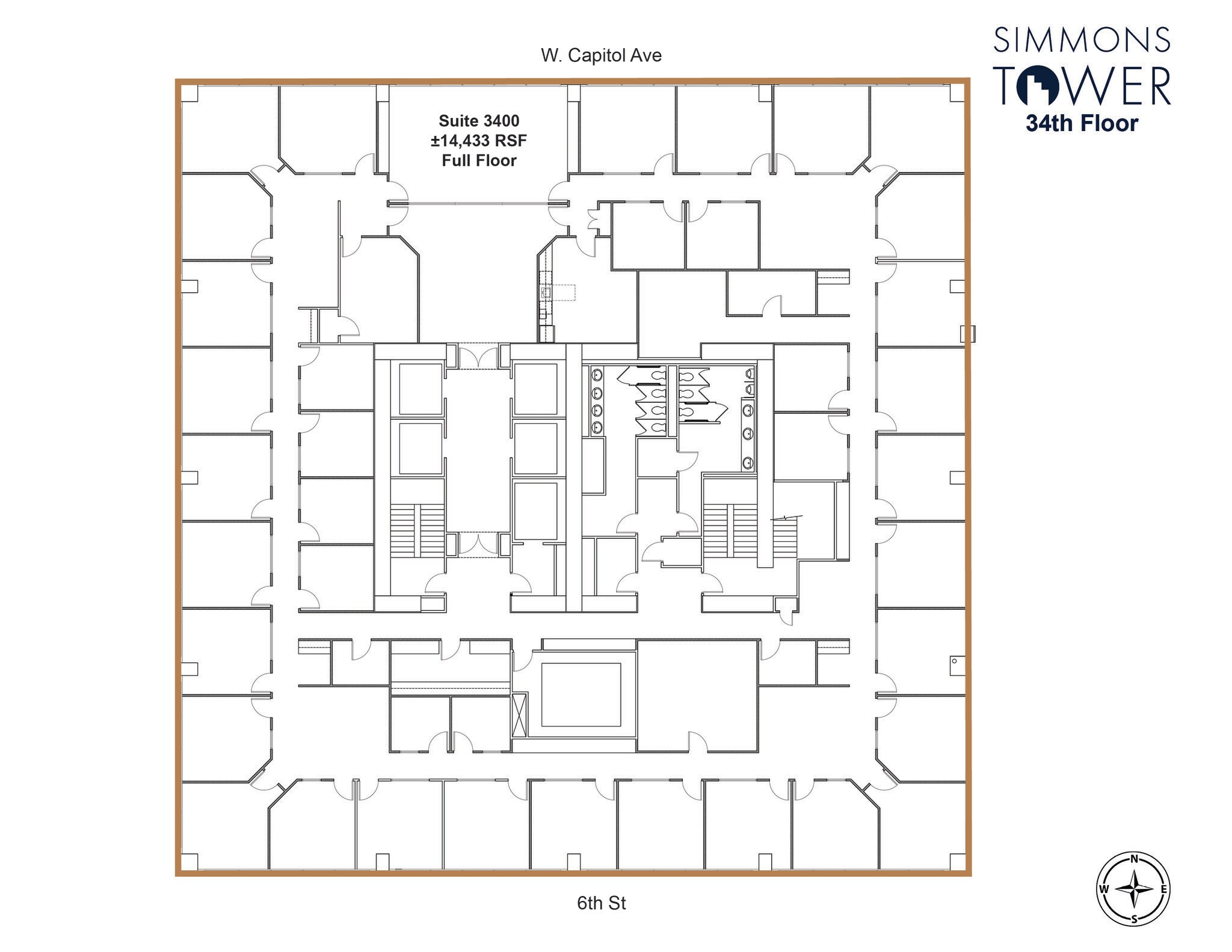425 W Capitol Ave, Little Rock, AR à louer Plan d’étage- Image 1 de 4