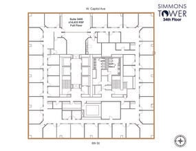 425 W Capitol Ave, Little Rock, AR à louer Plan d’étage- Image 1 de 4