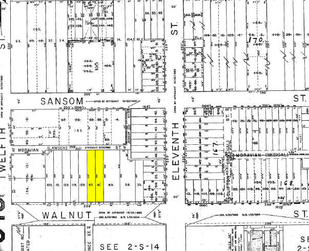 1111-1113 Walnut St, Philadelphia, PA à vendre - Plan cadastral - Image 2 de 6