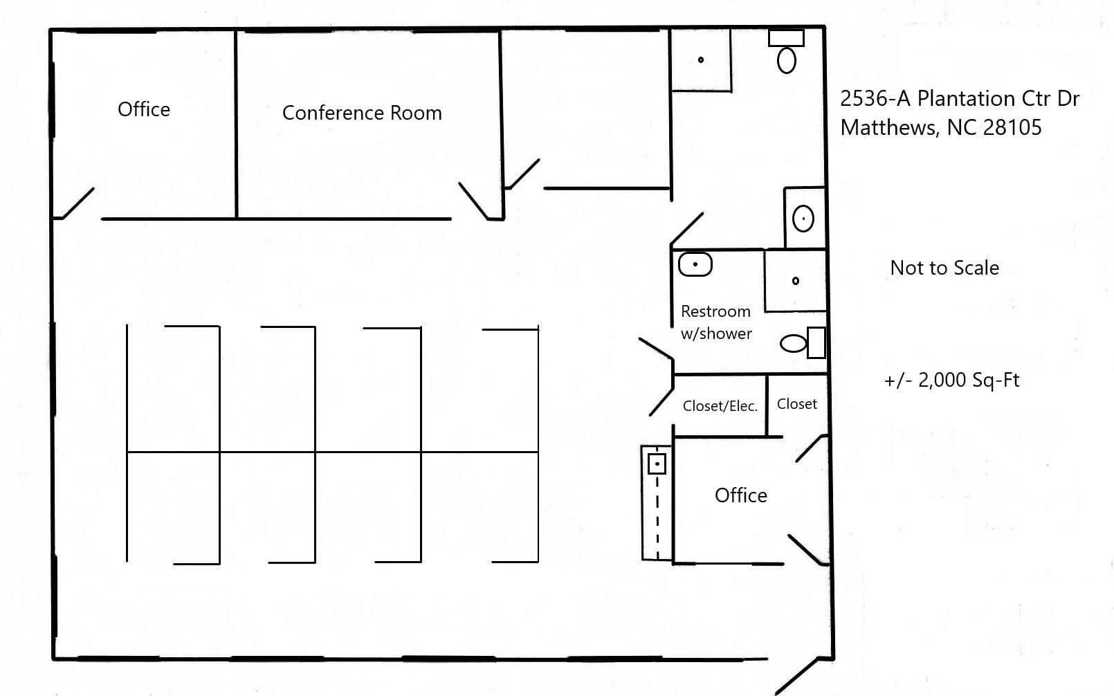 2536 Plantation Center Dr, Matthews, NC à louer Plan d’étage- Image 1 de 8