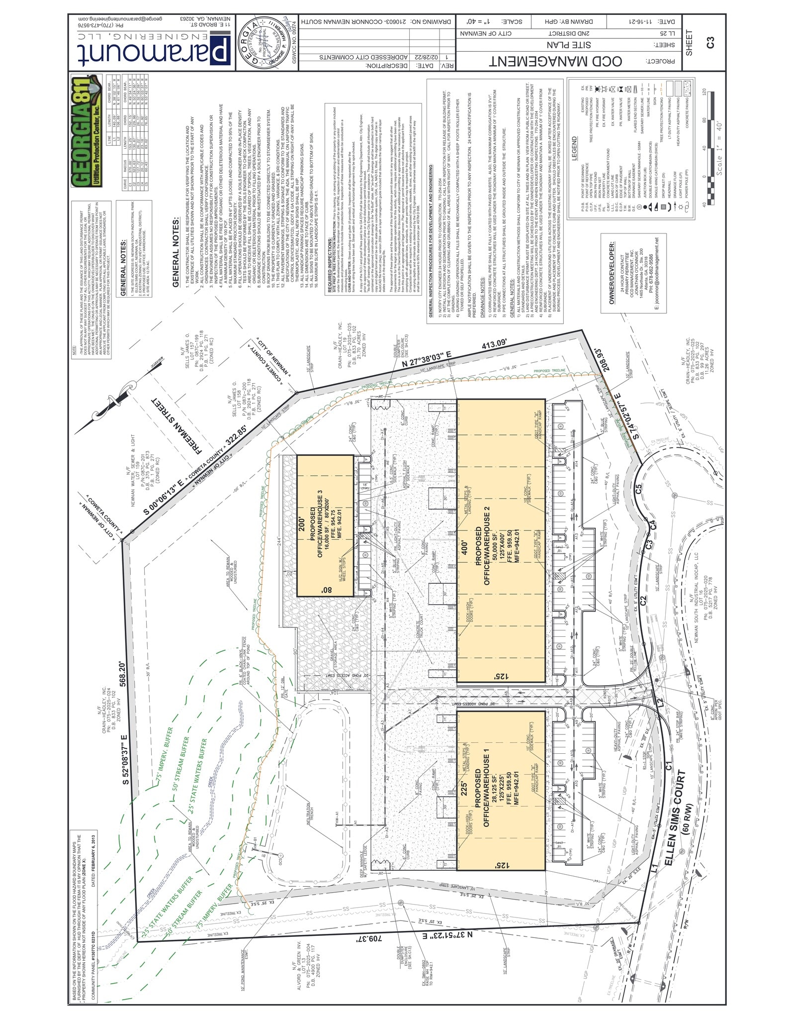 40 Ellen Sims Ct, Newnan, GA for lease Site Plan- Image 1 of 11