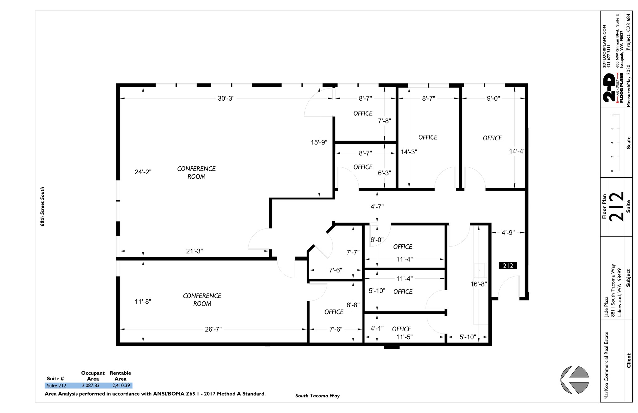 8811 S Tacoma Way, Tacoma, WA à louer Plan de site- Image 1 de 1