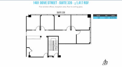 1401 Dove St, Newport Beach, CA for lease Floor Plan- Image 1 of 1