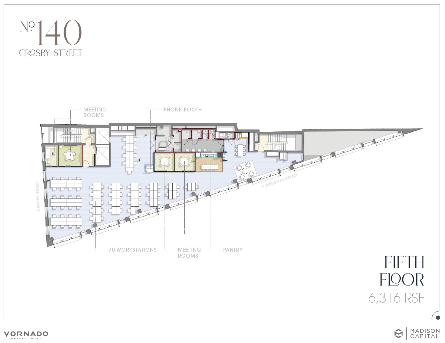 140 Crosby St, New York, NY à louer Plan d  tage- Image 1 de 5