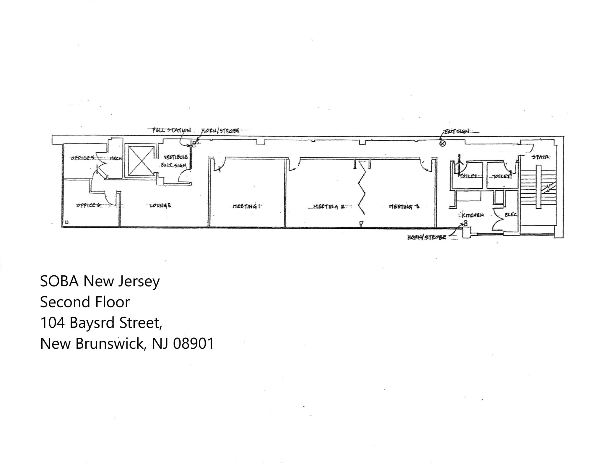 104 Bayard St, New Brunswick, NJ for lease Floor Plan- Image 1 of 1
