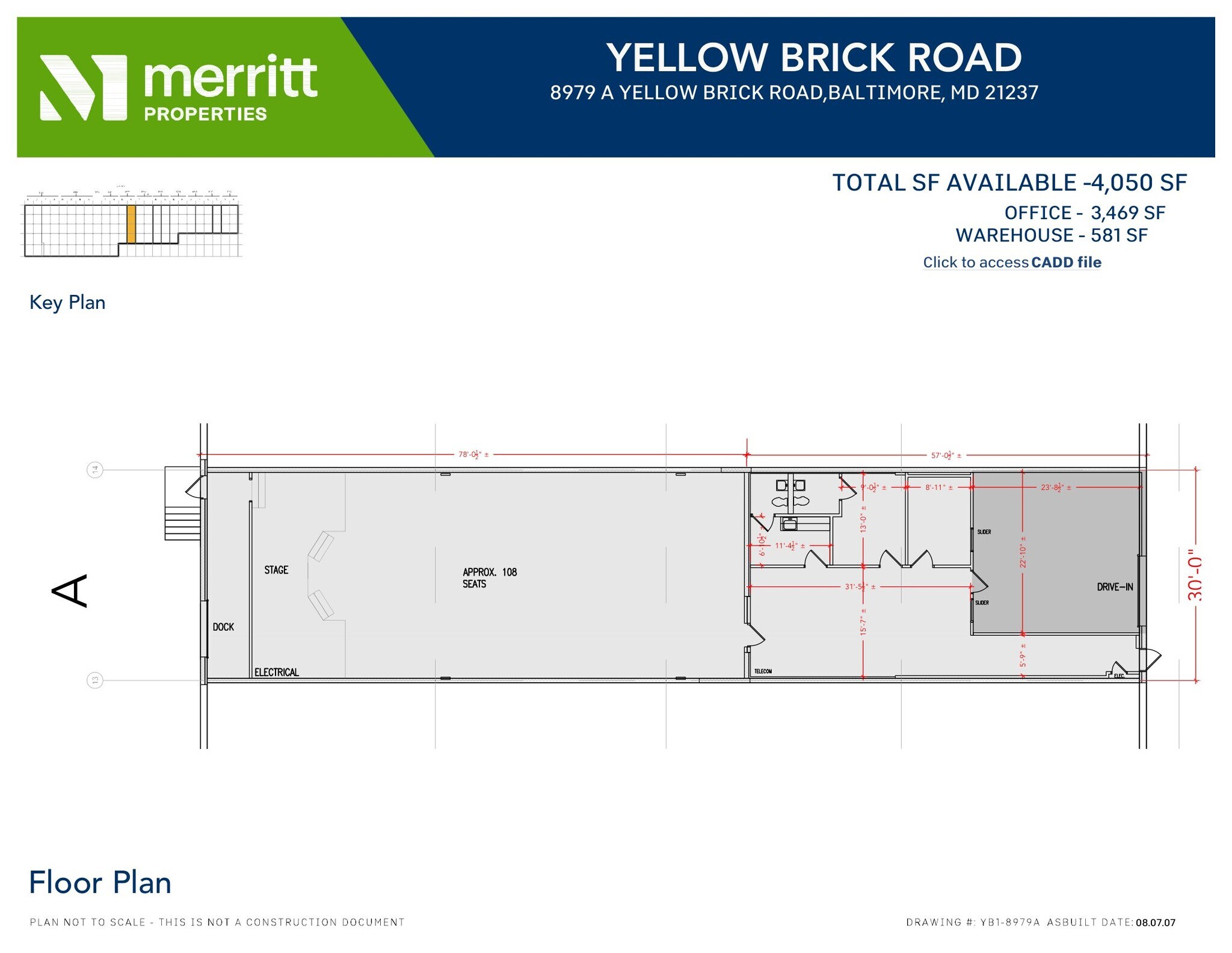 8967-8987 Yellow Brick Rd, Rosedale, MD à louer Plan d’étage- Image 1 de 1