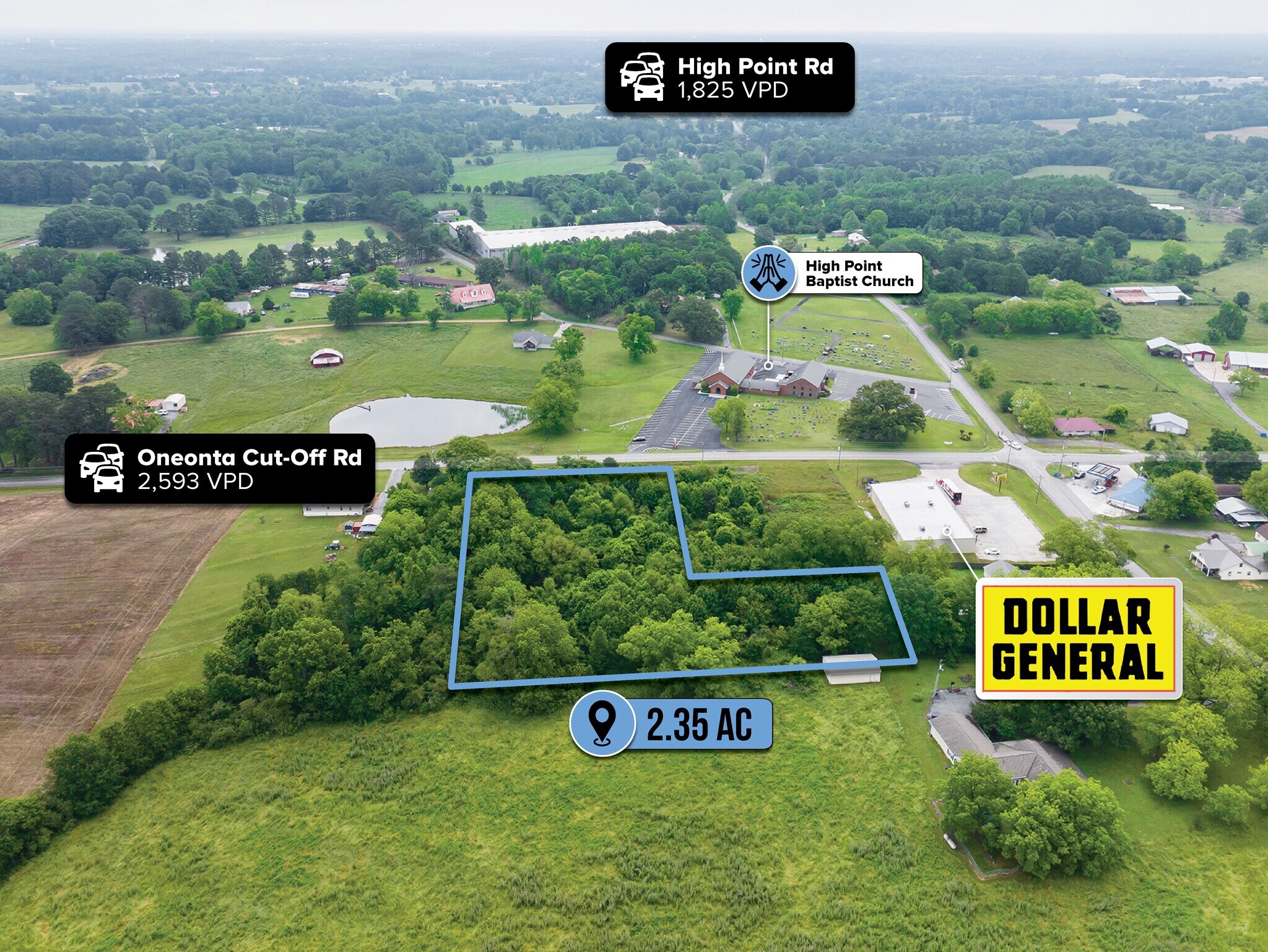 adj. to 420 Highpoint Road Rd, Albertville, AL for sale Primary Photo- Image 1 of 6