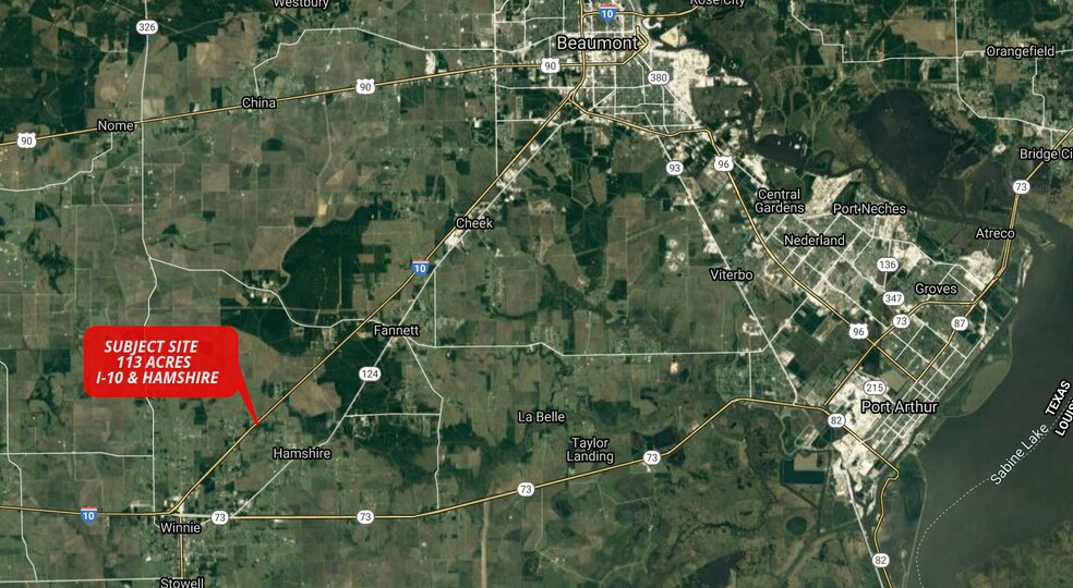 IH 10 @ Hamshire Rd, Winnie, TX à vendre - Aérien - Image 2 de 2