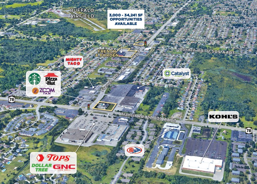 1231-1235 French Rd, Depew, NY à louer - Aérien - Image 2 de 2