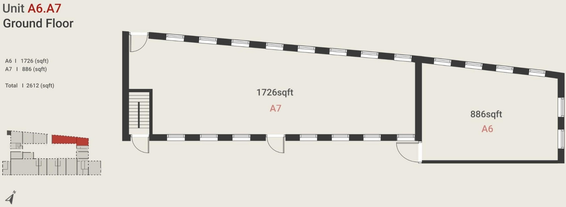 2-10 Bradford Rd, Manchester, GTM M40 7EZ - Unité A7 -  - Plan d’étage - Image 1 of 1