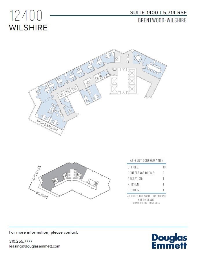 12400 Wilshire Blvd, Los Angeles, CA à louer Plan d  tage- Image 1 de 1