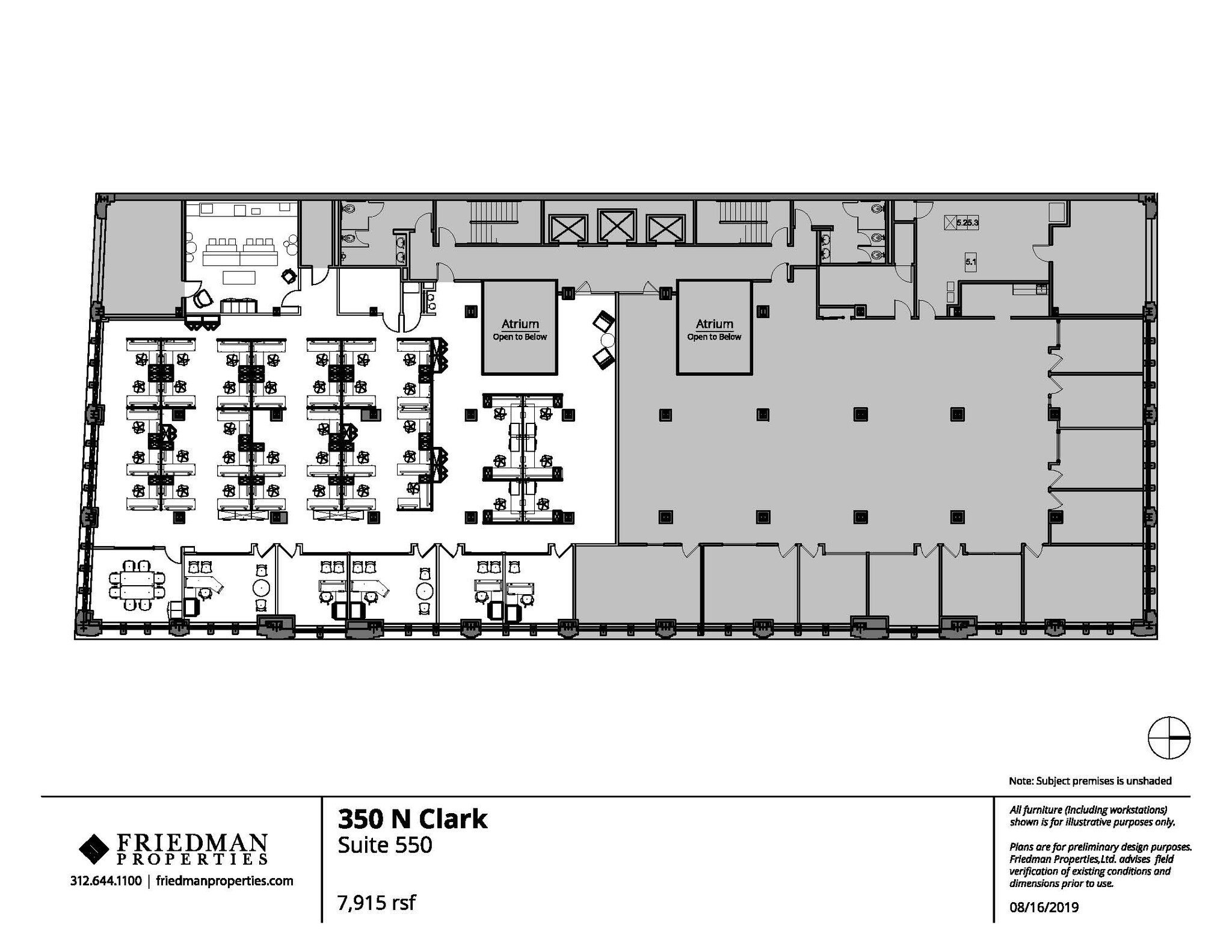 350 N Clark St, Chicago, IL à louer Plan d’étage- Image 1 de 5