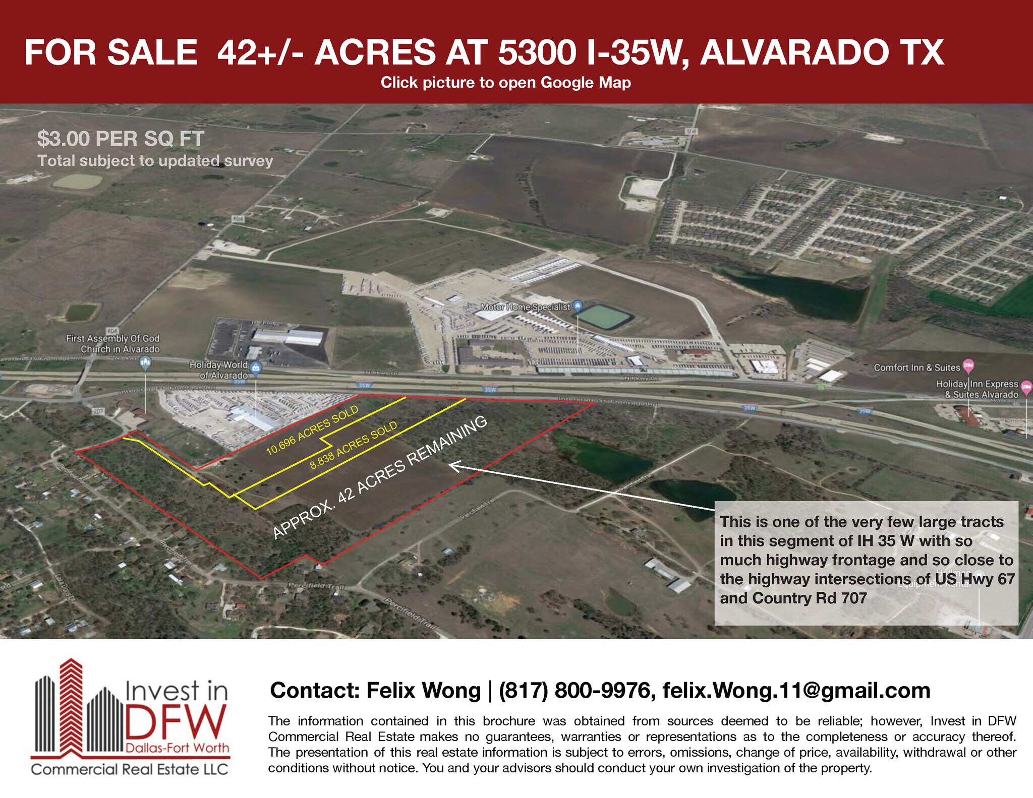 35 S Ih W, Alvarado, TX à vendre Aérien- Image 1 de 4