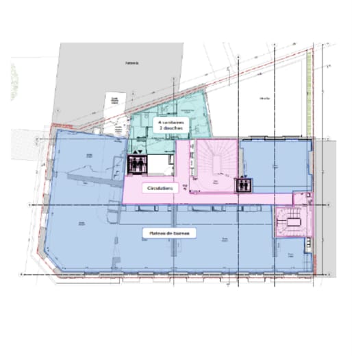 254 Boulevard Saint-Germain, Paris for lease Typical Floor Plan- Image 1 of 3