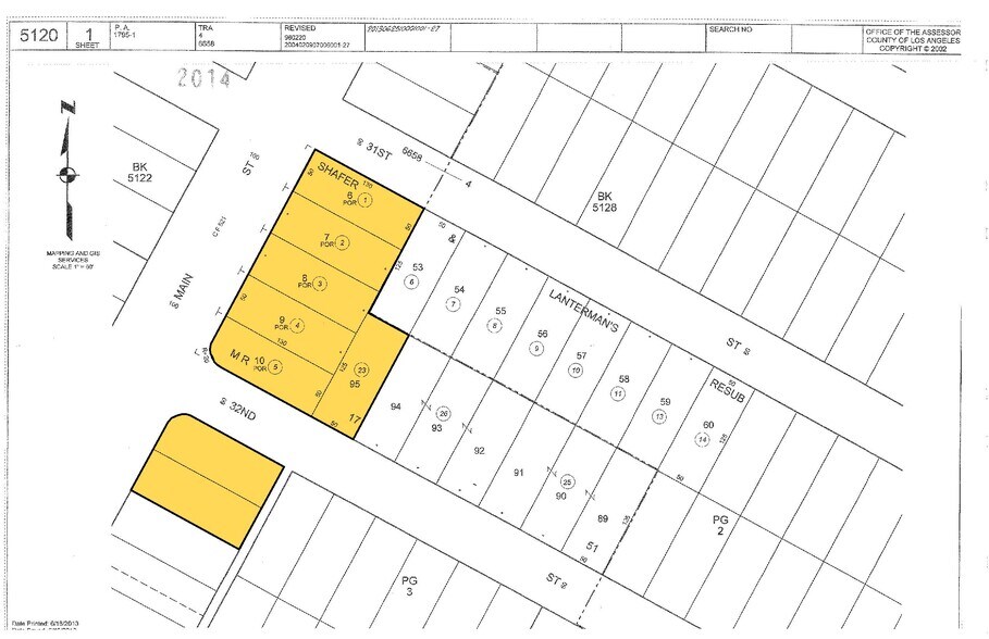 3100-3122 S Main St, Los Angeles, CA à vendre - Plan cadastral - Image 2 de 2