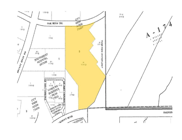 7100 Oakmont Blvd, Fort Worth, TX à louer - Plan cadastral - Image 2 de 10