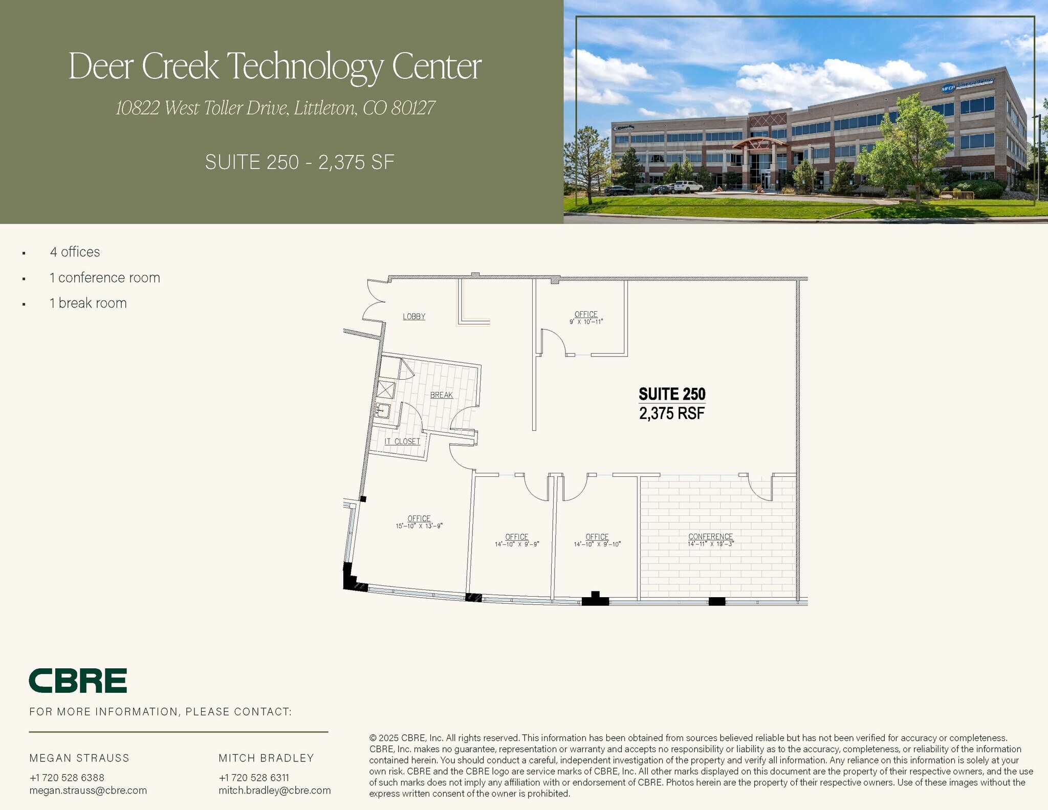 10822 W Toller Dr, Littleton, CO à louer Plan d’étage- Image 1 de 1