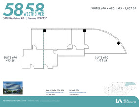 5858 Westheimer Rd, Houston, TX à louer Plan d’étage- Image 2 de 2