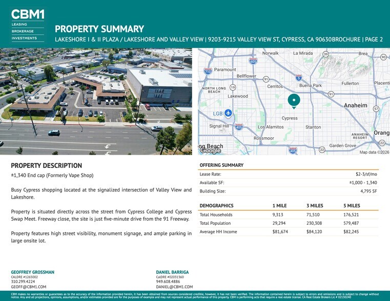 9203-9215 Valley View St, Cypress, CA à louer - Photo du bâtiment - Image 2 de 7