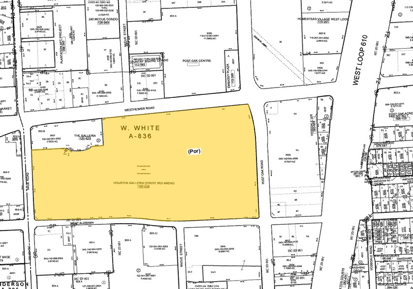 5051 Westheimer Rd, Houston, TX for lease - Plat Map - Image 2 of 9