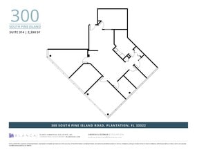300 S Pine Island Rd, Plantation, FL à louer Plan d’étage- Image 1 de 2