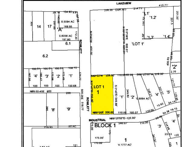 5000 Rowlett Rd, Rowlett, TX à vendre Plan cadastral- Image 1 de 1