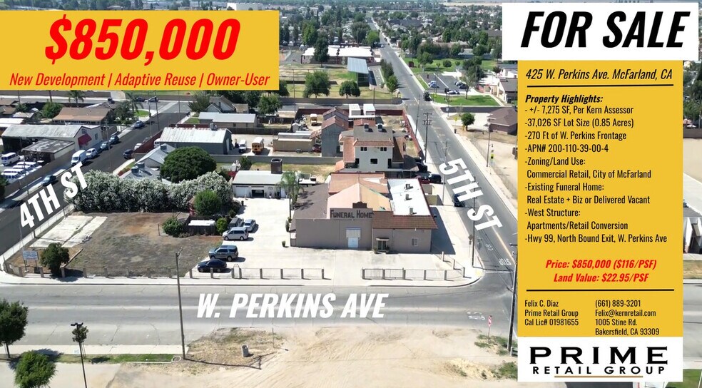 425 W Perkins Ave, Mc Farland, CA à vendre - Photo principale - Image 1 de 7