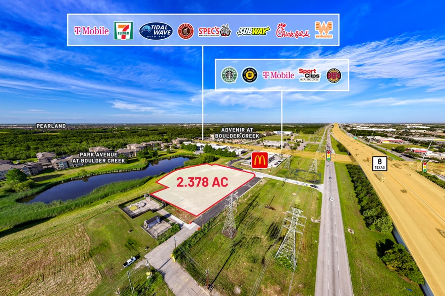 SEC TX-8 & Pearland Pky, Houston, TX à vendre - Aérien - Image 2 de 4