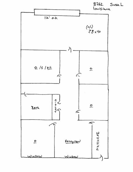 8762 Louisiana St, Merrillville, IN à louer - Plan d’étage - Image 2 de 4