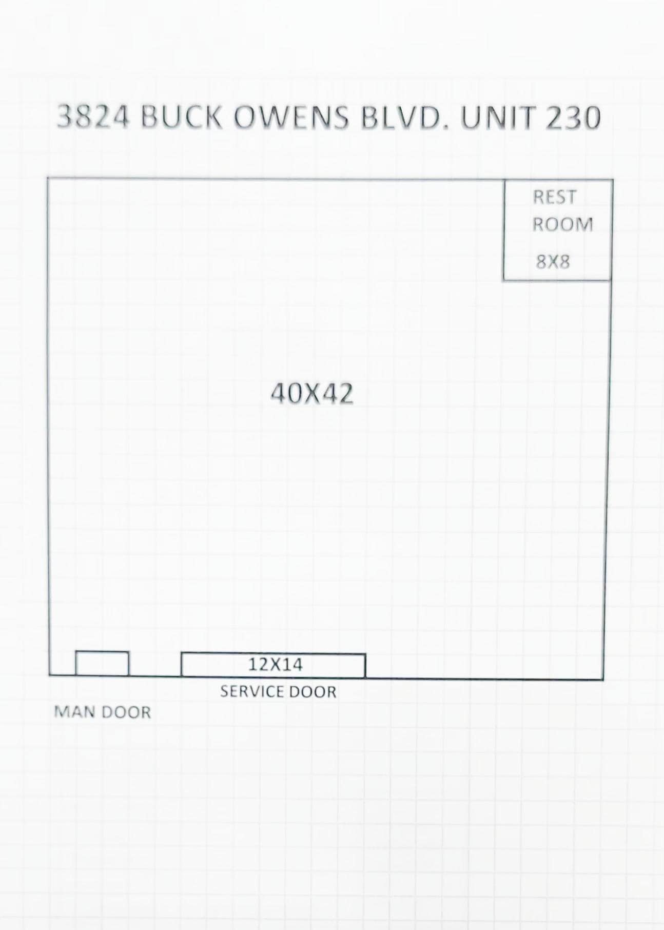 3824 Buck Owens Blvd, Bakersfield, CA for lease Typical Floor Plan- Image 1 of 1