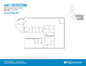 4601 Creekstone Dr, Durham, NC for lease Floor Plan- Image 2 of 2