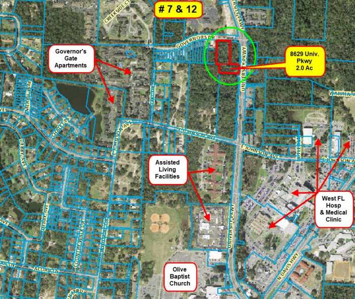 8629 University Pkwy, Pensacola, FL for sale - Aerial - Image 2 of 3