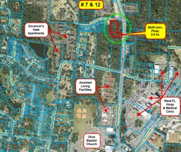 8629 University Pkwy, Pensacola, FL - Aérien Vue de la carte - Image1